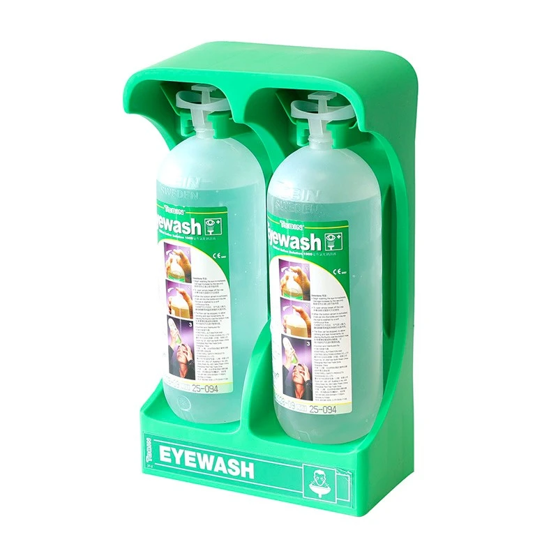 TOBIN Emergency Eyewash Solution – 1000ml × 2 Bottles With Wall Mount Bracket (SAC2127) suppliers